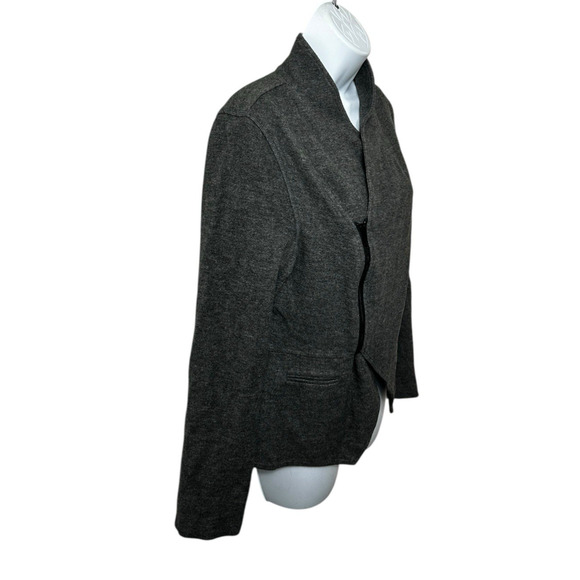 Cabi Rebel Moto Jacket Sz M Heathered Gray Side Zipper Versatile Minimalist - Picture 9 of 11